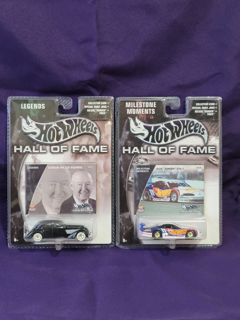 Hall of Fame Hot Wheels Legends Lot - Black and White and Blue